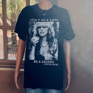 Stevie Nicks Black Cotton T-shirt